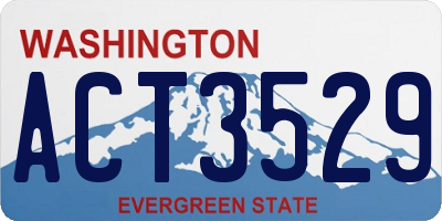 WA license plate ACT3529