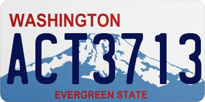 WA license plate ACT3713