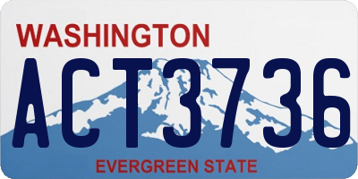 WA license plate ACT3736