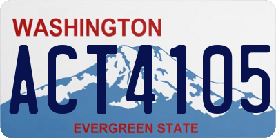 WA license plate ACT4105