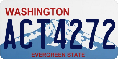 WA license plate ACT4272