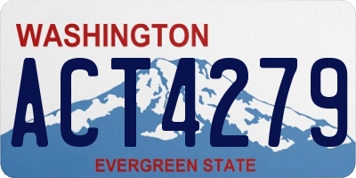 WA license plate ACT4279