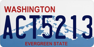 WA license plate ACT5213