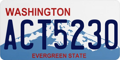 WA license plate ACT5230