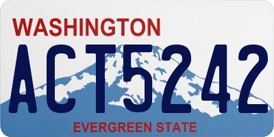 WA license plate ACT5242