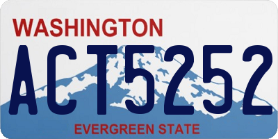 WA license plate ACT5252