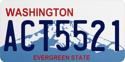 WA license plate ACT5521