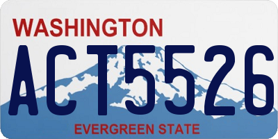 WA license plate ACT5526