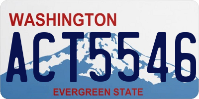 WA license plate ACT5546