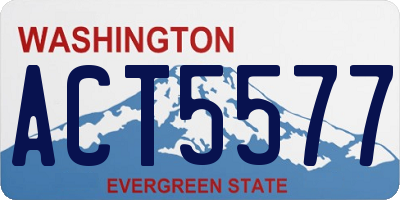 WA license plate ACT5577
