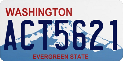 WA license plate ACT5621