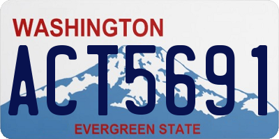 WA license plate ACT5691