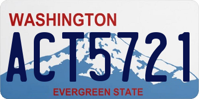 WA license plate ACT5721