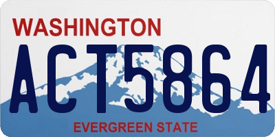 WA license plate ACT5864