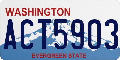 WA license plate ACT5903