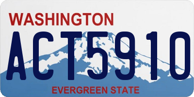WA license plate ACT5910