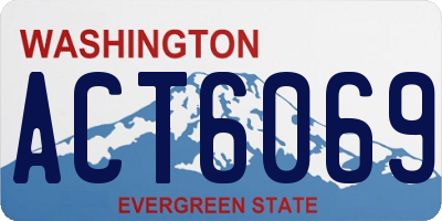 WA license plate ACT6069