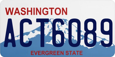 WA license plate ACT6089