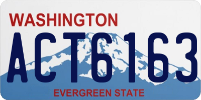 WA license plate ACT6163