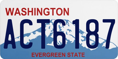 WA license plate ACT6187
