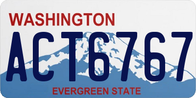 WA license plate ACT6767