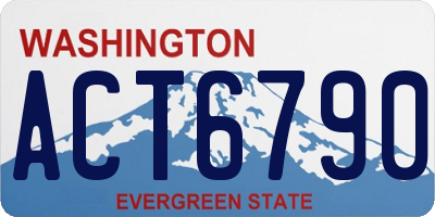 WA license plate ACT6790