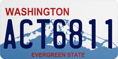 WA license plate ACT6811