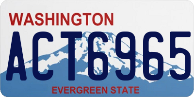 WA license plate ACT6965