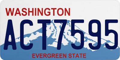 WA license plate ACT7595