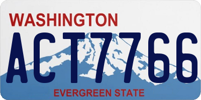 WA license plate ACT7766