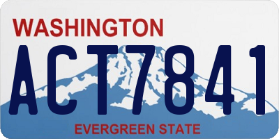 WA license plate ACT7841