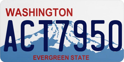WA license plate ACT7950