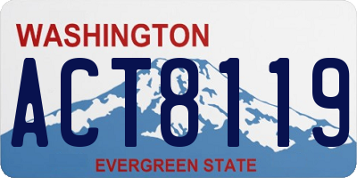 WA license plate ACT8119
