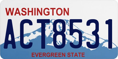 WA license plate ACT8531