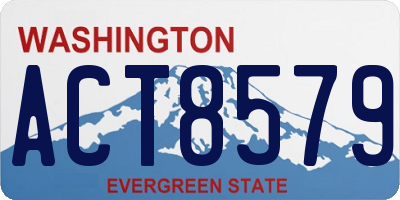 WA license plate ACT8579