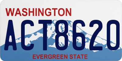 WA license plate ACT8620