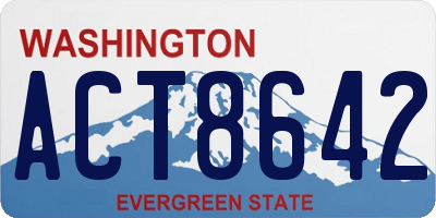 WA license plate ACT8642