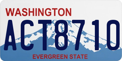 WA license plate ACT8710