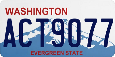 WA license plate ACT9077