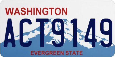 WA license plate ACT9149