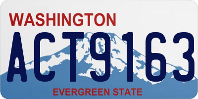 WA license plate ACT9163