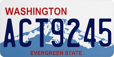 WA license plate ACT9245