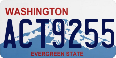 WA license plate ACT9255