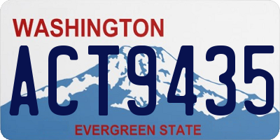 WA license plate ACT9435