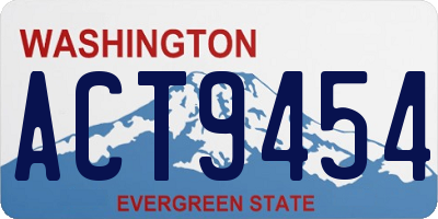 WA license plate ACT9454