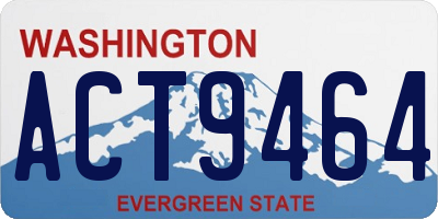 WA license plate ACT9464