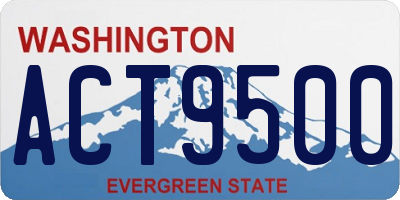 WA license plate ACT9500