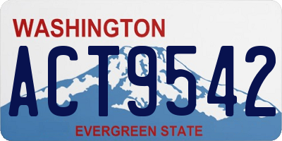 WA license plate ACT9542