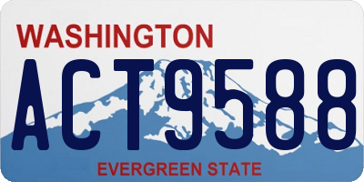 WA license plate ACT9588