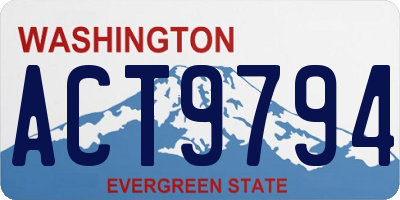 WA license plate ACT9794